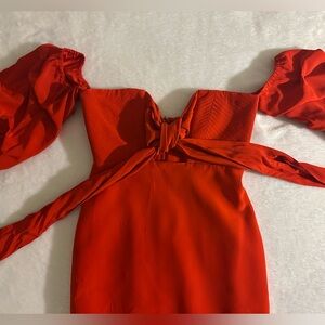 Alexis Vibrant Red Long Sleeve Dress. NWOT.
